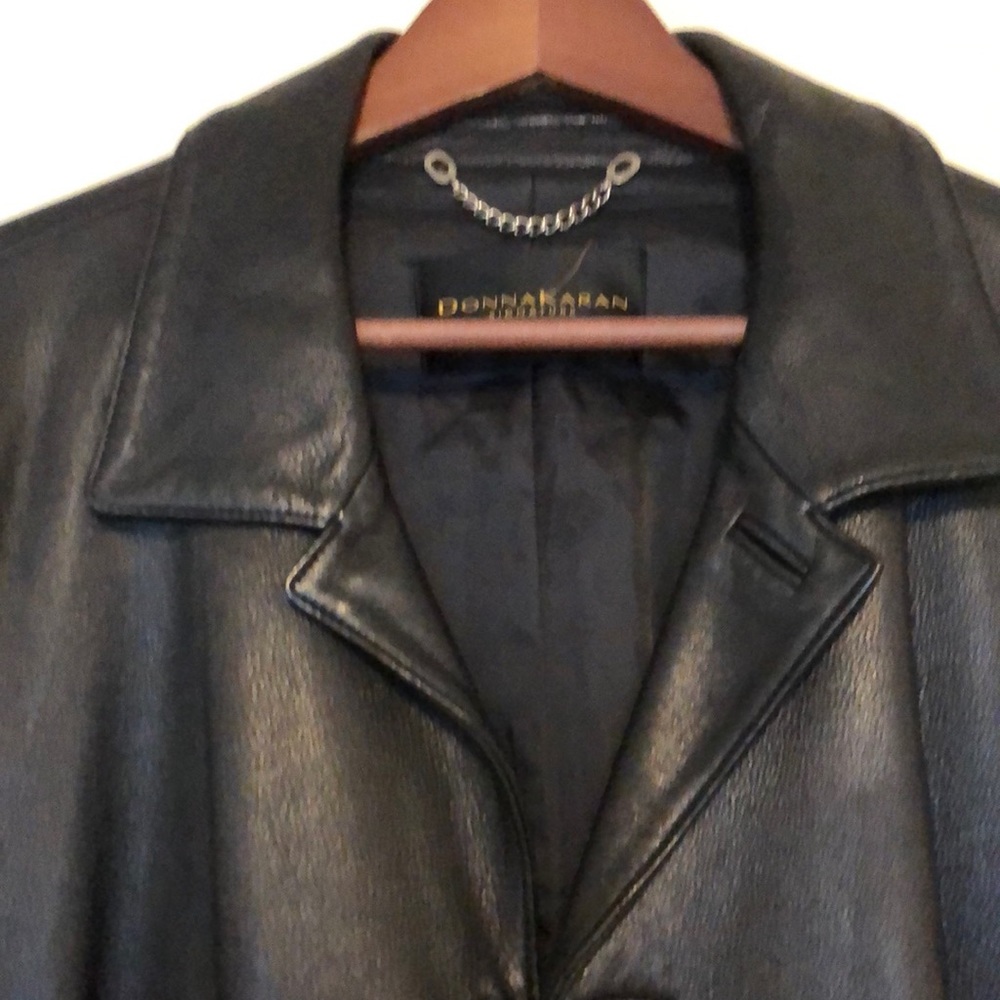 Donna Karan genuine leather jacket